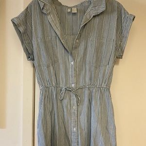 White and blue dress